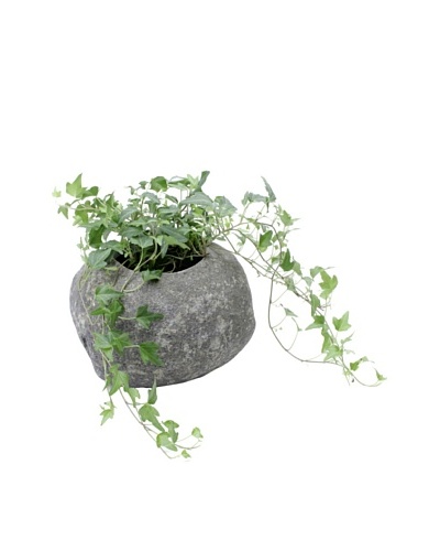 My Spirit Garden Medium Natural River Stone Planter, 7.5H x 9.5W x 11L