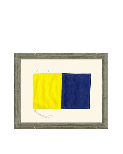 Framed Maritime Letter K “Kilo” Signal Flag