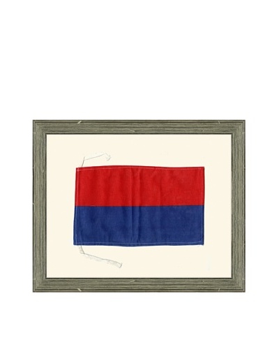 Framed Maritime Letter E Echo Signal Flag