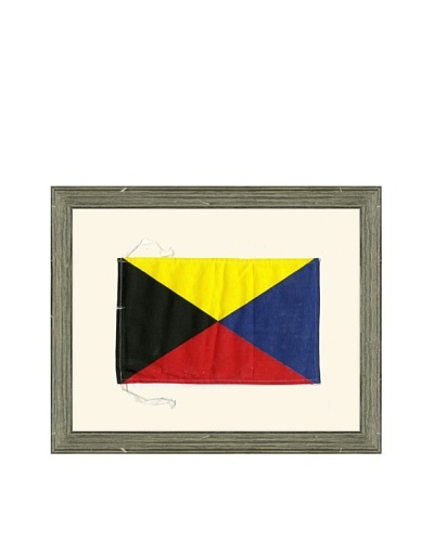 Framed Maritime Letter Z “Zulu” Signal Flag