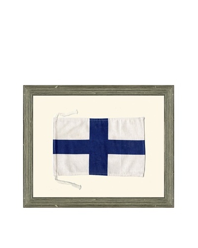 Framed Maritime Letter X X-ray Signal Flag