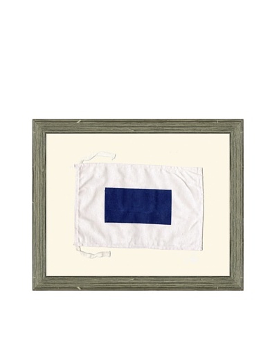 Framed Maritime Letter S “Sierra” Signal Flag