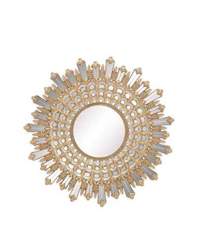 Ornate Mosaic Wall Mirror, Gold