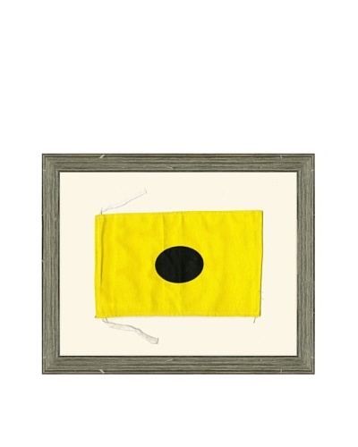 Framed Maritime Letter I India Signal Flag