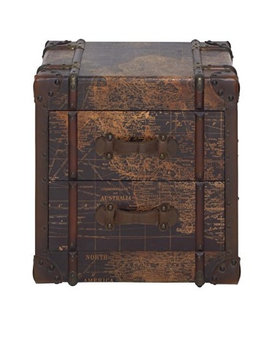 Antiqued Wooden Storage Chest