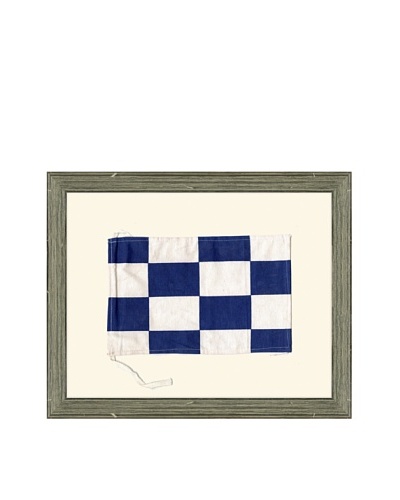 Framed Maritime Letter N November Signal Flag