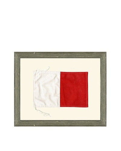 Framed Maritime Letter H Hotel Signal Flag