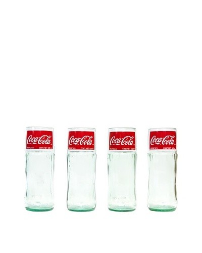 Set of 4 Coca-Cola Classic Bottle Juice Glasses