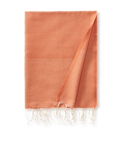 Fouta Bath Towel, Honeycomb Orange