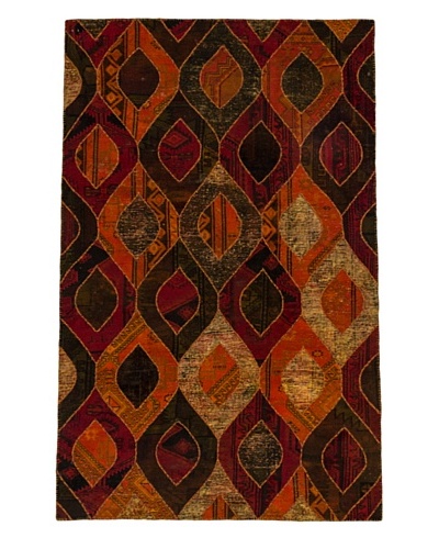 Hand-Knotted Andelz Wool Rug, Dark Red/Orange, 5′ 2″ x 8′ 1″