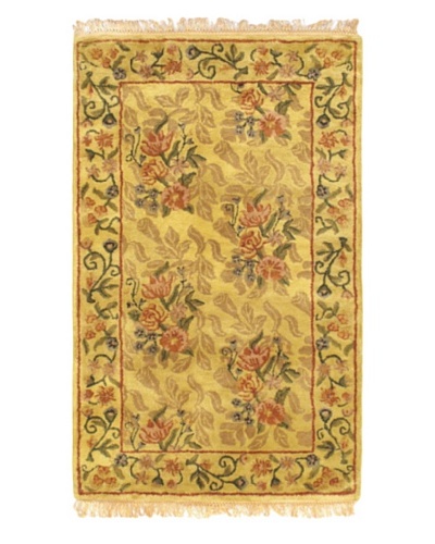 Handmade Classic Enchantment Rug, Light Gold, 3′ 3″ x 5′ 2″