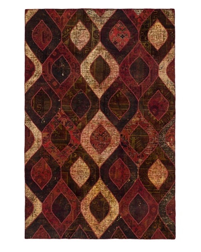 Hand-Knotted Andelz Wool Rug, Brown/Red, 5′ 3″ x 8′