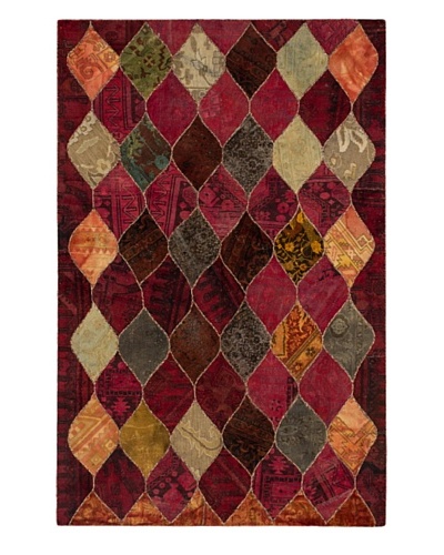 Hand-Knotted Andelz Wool Rug, Dark Red, 5' 9 x 9'