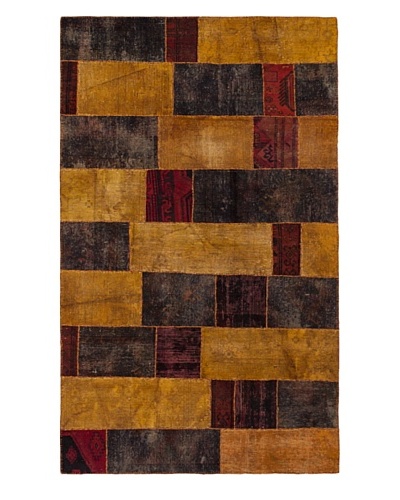 Hand-Knotted Andelz Wool Rug, Black/Light Brown, 5′ x 8′ 4″