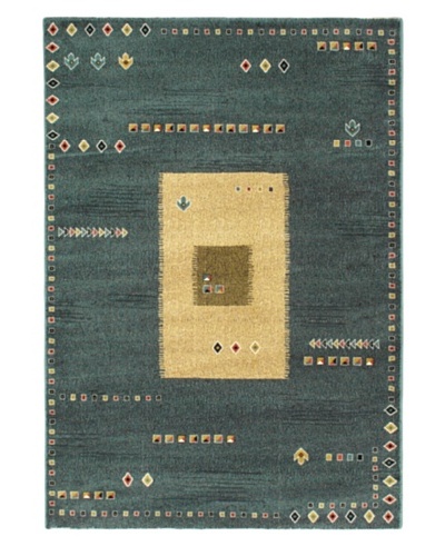 Royale Rug, Cream, Teal, 5' 3 x 7' 6