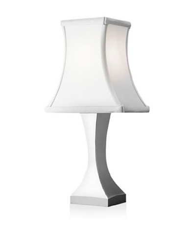 Nambe’ Eva Accent Lamp, Polished Alloy with Silver Shade