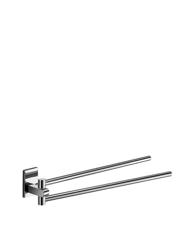 Nameek’s Maine Double-Swivel Towel Bar, Polished Chrome