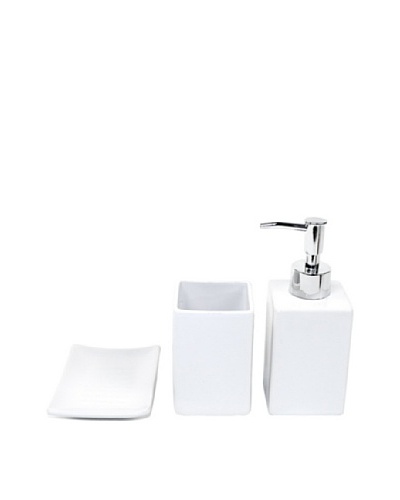 Nameek's 3-Piece Verbena Bath Set, White