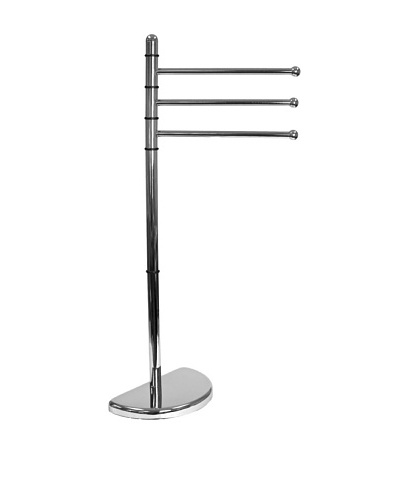 Nameek's Hibiscus Free-Standing Towel Stand, Polished Chrome