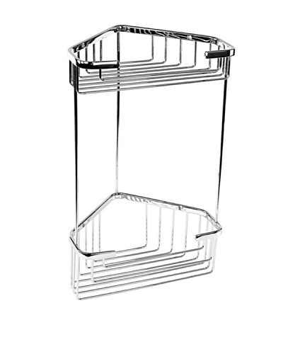 Nameek’s Wire Corner Shower Shelf, Polished Chrome, 2-Basket