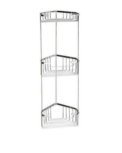 Nameek’s Wire Corner Shower Shelf, Polished Chrome, 3-Basket
