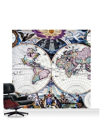 National Maritime Museum Goos Atlas Planisphere Mural, Standard, 8' x 8'