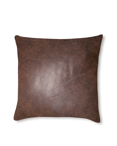 Natural Siena Leather Pillow [Chocolate Brown]