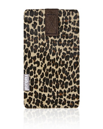 Natural Cowhide iPhone Case, Leopard Print, 2.5″ x 5″