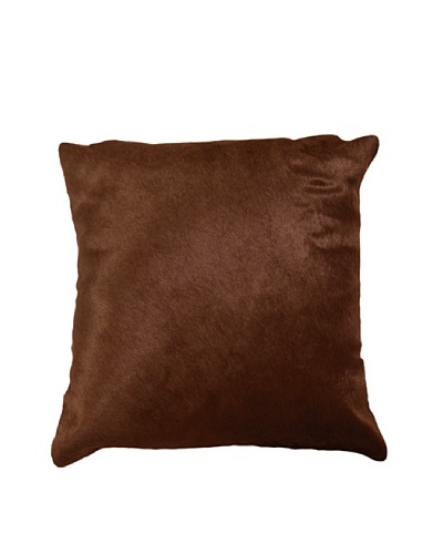 Natural Brand Torino Cowhide Pillow, Brown, 16″ x 16″