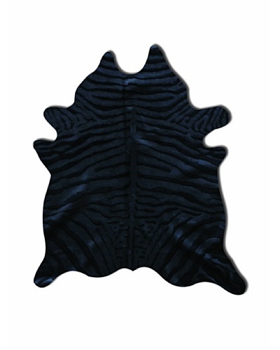 Natural Brand Togo Cowhide Rug, Black/Black Zebra, 7′ x 5′ 5″