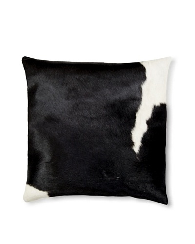 Natural Brand Torino Cowhide Pillow, Black/White, 16″ x 16″