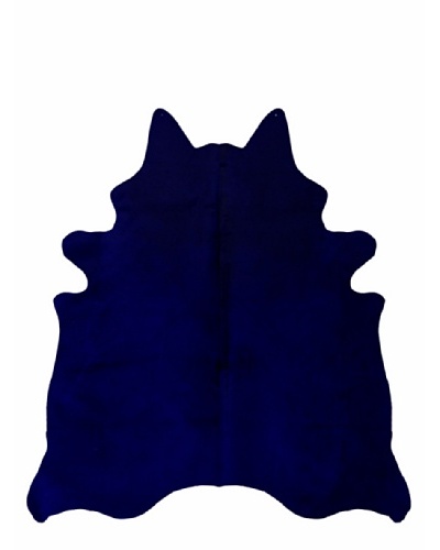 Natural Brand Geneva Cowhide Rug, Navy, 6′ x 7′