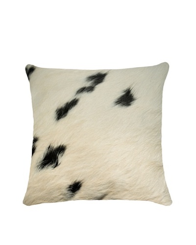 Natural Brand Torino Cowhide Pillow, White/Black