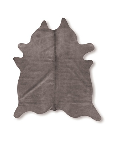 Natural Brand Geneva Cowhide Rug, Grey, 7′ x 5′ 5″