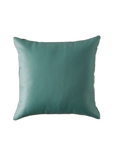 Natural Brand Sienna Leather Pillow, Turquoise, 16″ x 16″