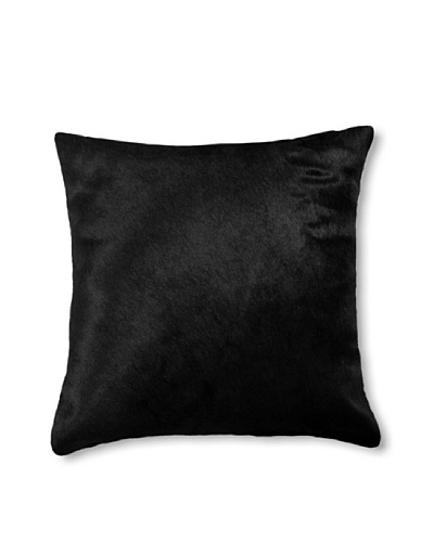 Natural Brand Torino Cowhide Pillow, Black, 16″ x 16″