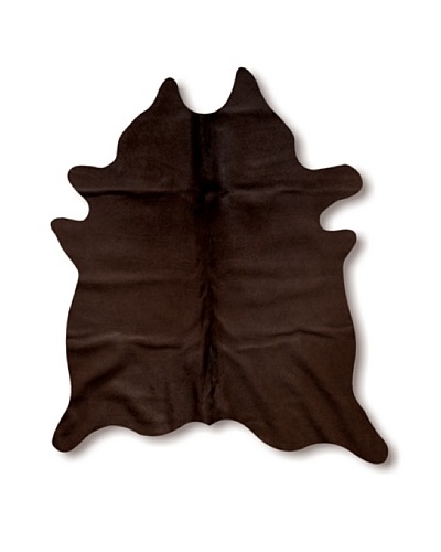 Natural Brand Geneva Cowhide Rug, Chocolate, 7′ x 5′ 5″