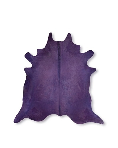 Natural Brand Geneva Cowhide Rug, Purple, 7′ x 5′ 5″