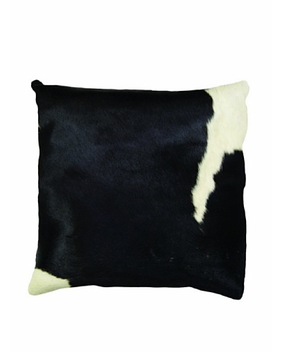 Natural Brand Torino Cowhide Pillow, Black/White