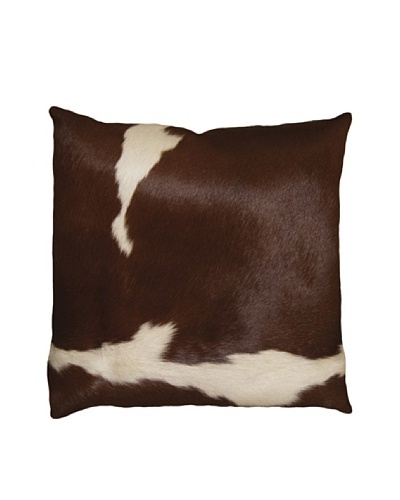 Natural Brand Torino Cowhide Pillow, Brown & White