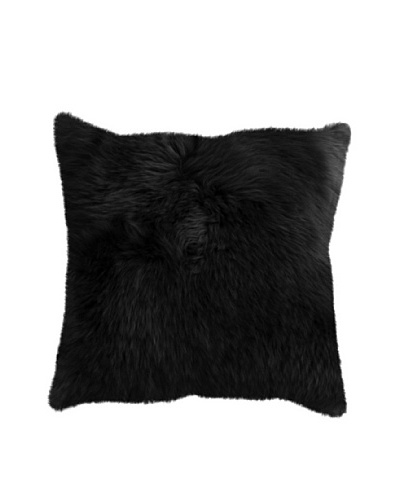 Natural Brand New Zealand Sheepskin Pillow, Black