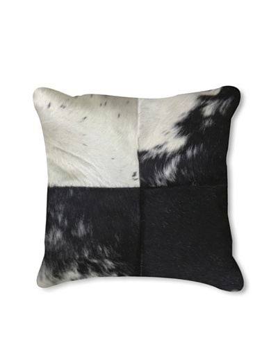 Natural Brand Torino Patchwork Pillow, Black/White, 15″ x 15″