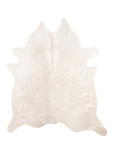 Natural Brand Geneva Cowhide Rug, Off-White, 6' x 7'