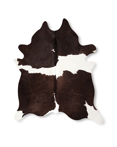 Natural Brand Kobe Cowhide Rug, Chocolate/White, 7′ x 5.5′