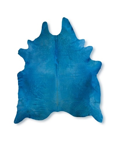 Natural Brand Geneva Cowhide Rug, Sky Blue, 7' x 5' 5