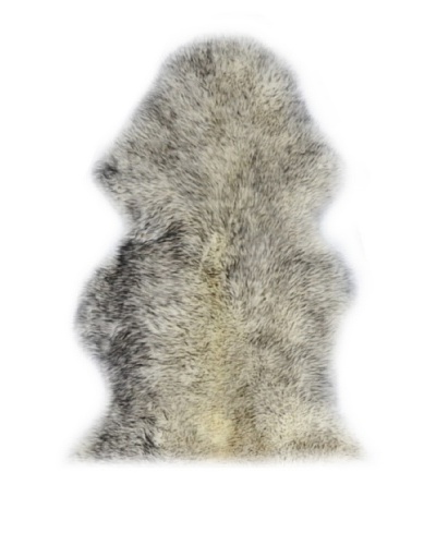 Natural Brand New Zealand Sheepskin Rug, Gradient Grey 2′ x 3’As You See