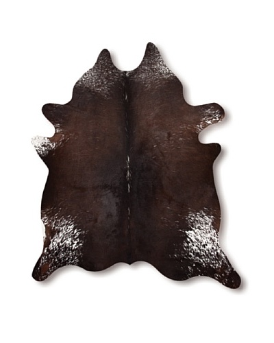 Natural Brand Kobe Cowhide Rug, S & P Chocolate/White, 7′ x 5′ 5″As You See