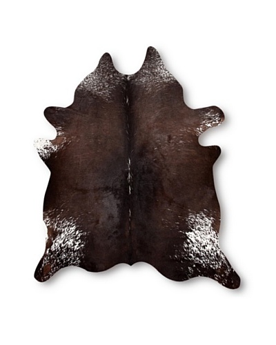 Natural Brand Kobe Cowhide Rug, S & P Chocolate/White, 7′ x 5.5′