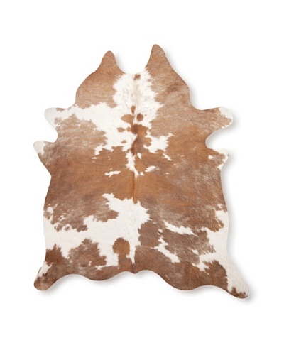 Natural Brand Kobe Cowhide Rug, Brown/White, 7′ x 5′ 5″