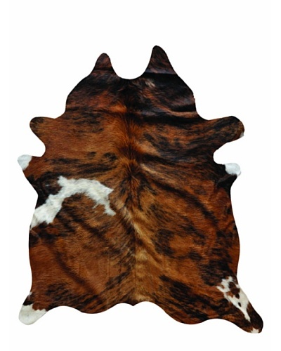 Natural Brand Kobe Cowhide Rug, Classic Brindle, 6′ x 7′